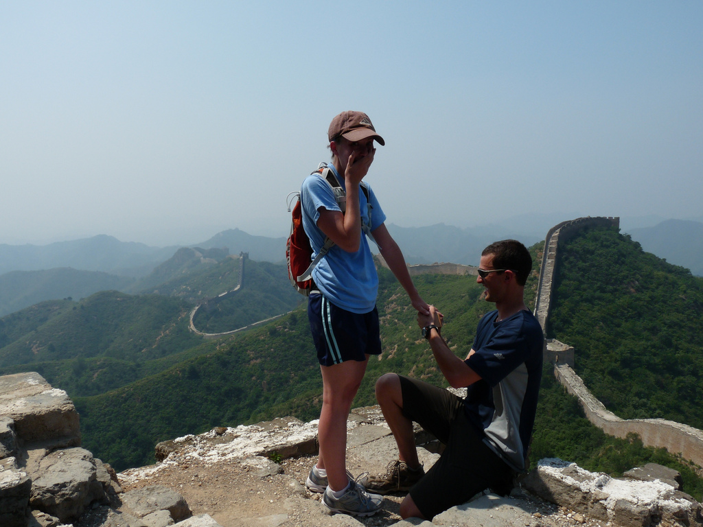 4499649144_4d9d2473aa_b Engaged on the Great Wall!