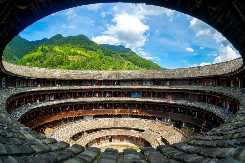 Hakka Tulou at Tianluokeng, the most famous Earthen buildings in Fujian China - World heritage site