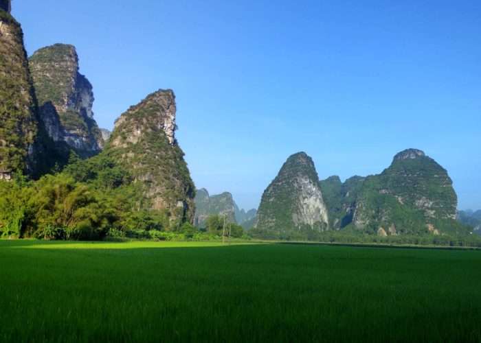 Karst landscape around Mingshi, Chongzuo