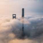 Shanghai Skyscrapers in the Clouds Traveling to China During Covid-19