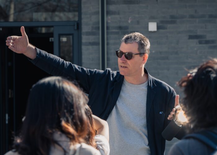 Paul French leading a Midnight in Peking Beijing walking tour with WildChina